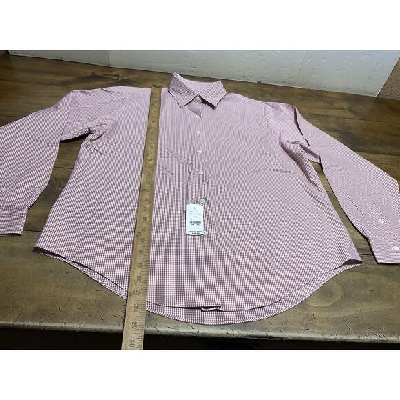 Brooks Brothers 346 Womens Pink White Gingham Non Iron Button Down Shirt Size 14 - Picture 7 of 9
